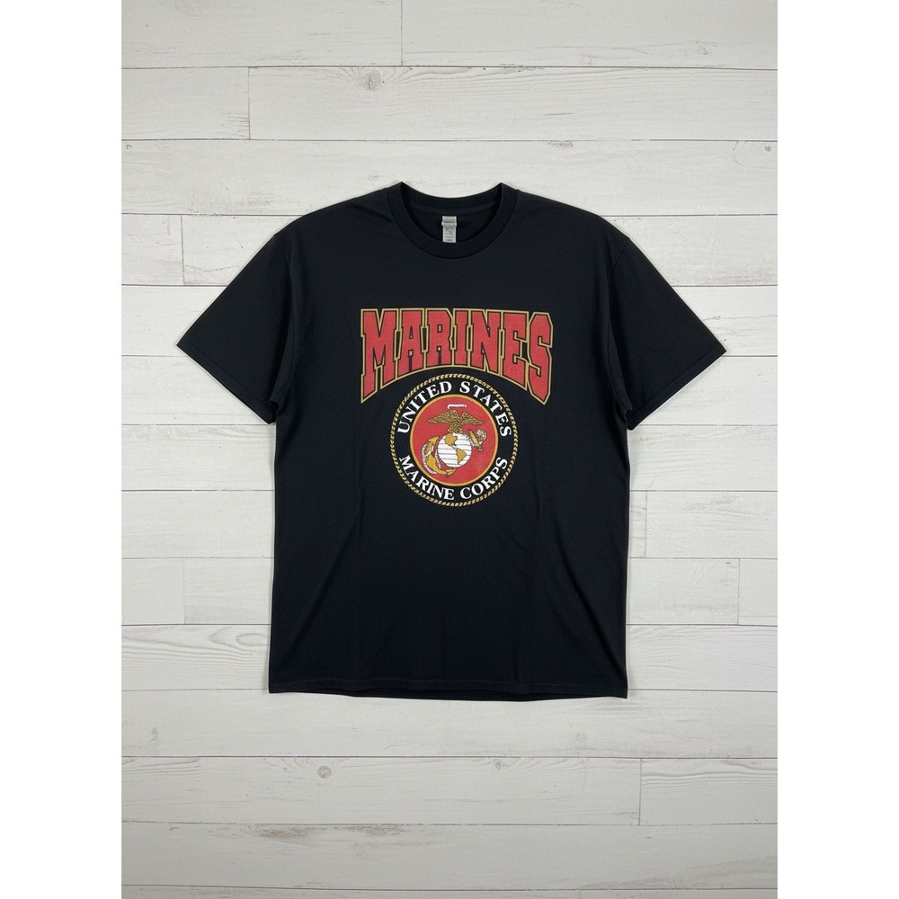 NWT Mens XL USMC United States Marine Corps Graphic T-Shirt Black